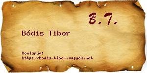 Bódis Tibor névjegykártya